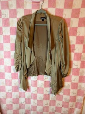 BEBE-Olive Draped Open Front Women's cardigan